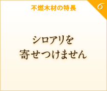 シロアリを寄せつけません