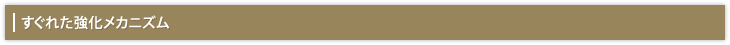 すぐれた強化メカニズム