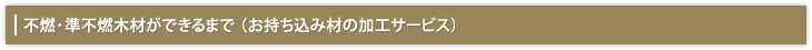 不燃・準不燃木材ができるまで（お持ち込み材の加工サービス）